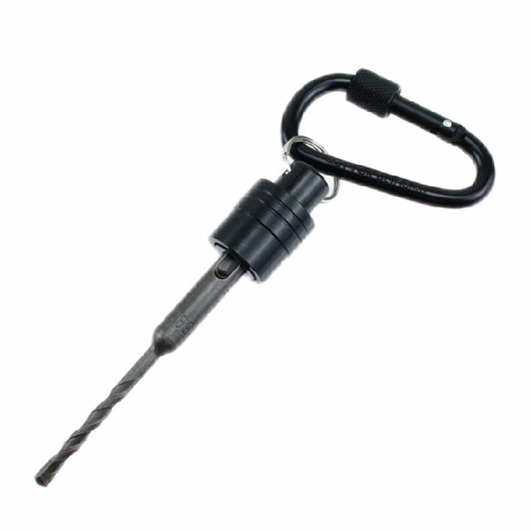 Bit Holders Key Chain,1/4inch Portable Drill Holders with Black Carabiners Hook, Hex Shanks Bit Holsters, Quick Changes