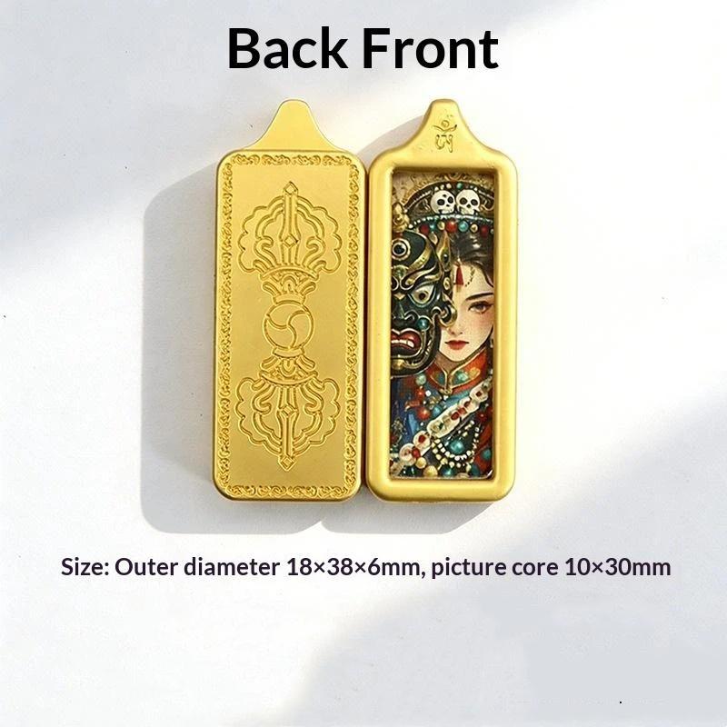 Sacred Tara Thangka Necklace Gold Plated for Spiritual Growth and Protection
