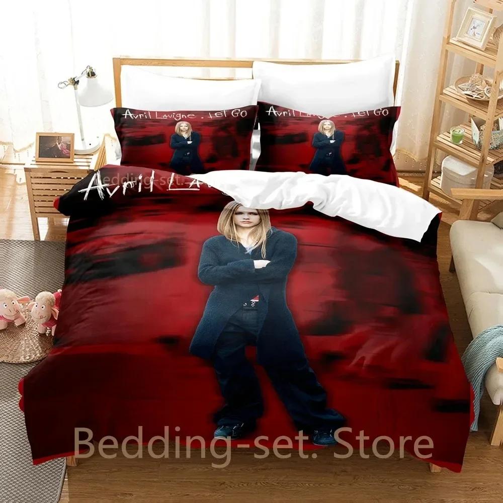 Avril Lavigne Bedding Set Single Twin Full Queen King Size Bed Set Adult Bedroom Duvetcover Sets Personality Bed Sheet Set