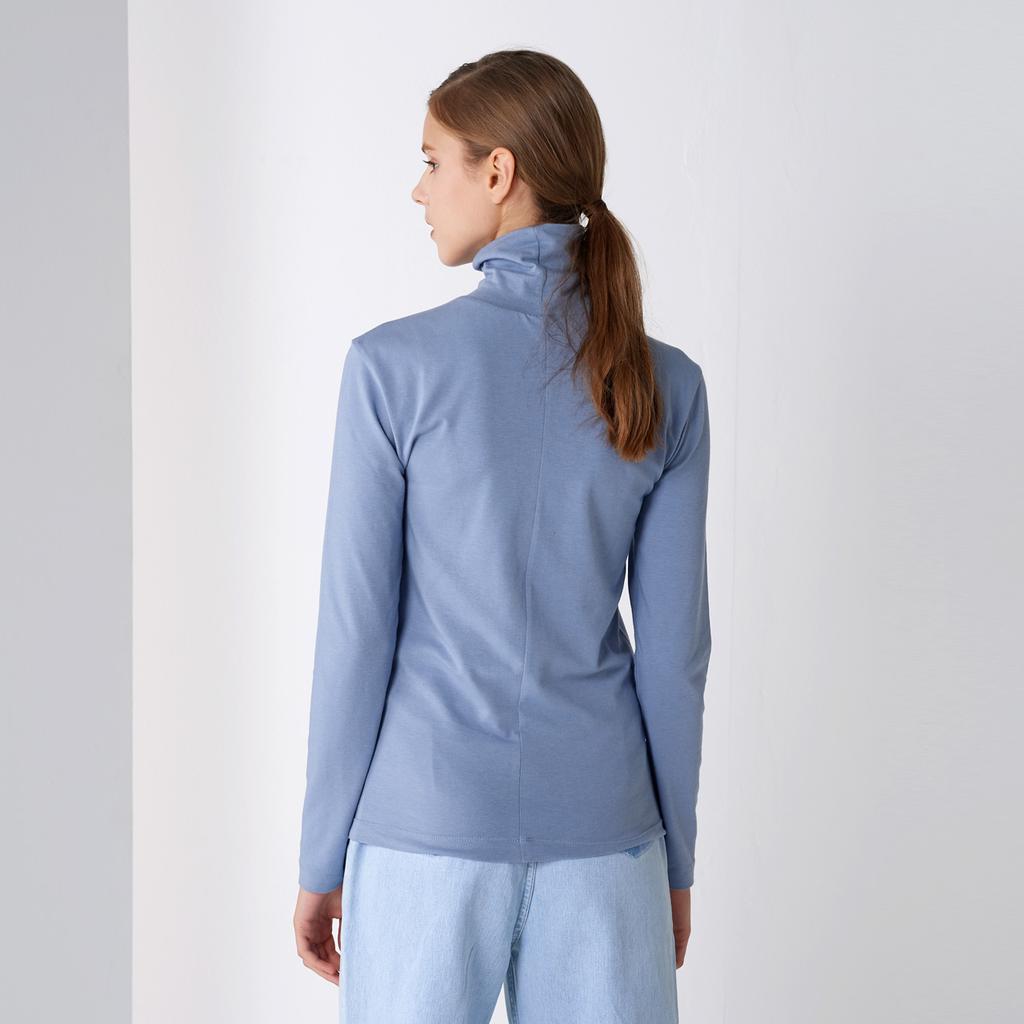 PINBLACK Basic Lettering Turtle-Neck Blue