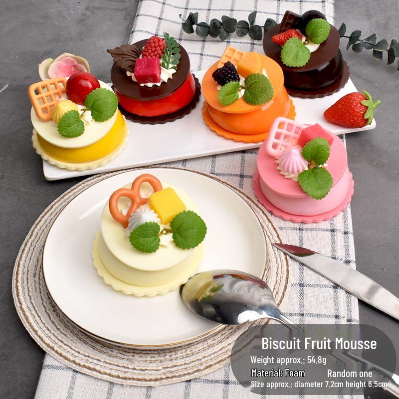 Fake Fruit Cake Toy: Squeeze Toy & Baking Display Prop for Kids