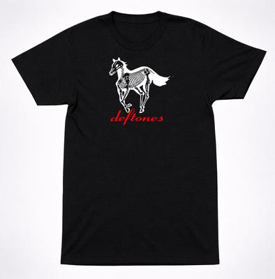 T-Shirt Logo Cavallo Scheletro Deftones Alternative Metal Shoegaze Rock Tee