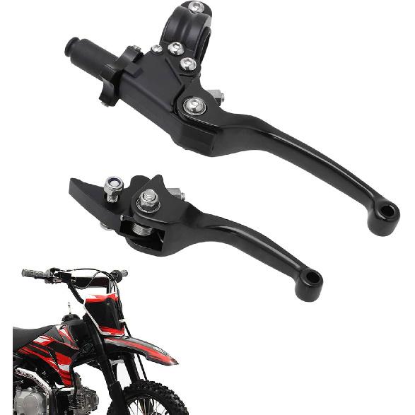 

JFG RACING Motorcycle Brake Clutch Lever 7/8 22mm Folding Levers Aluminum Alloy Universal for CRF50 KLX SSR TTR 110 125 150 200 250cc Dirt Pit Bike чёрный