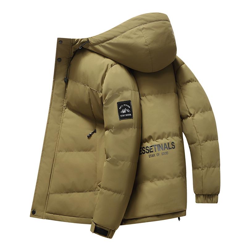 Men's Winter Warm Jackets Casual Quilted Windproof Outwear Coat With Pockets Hooded Work Jacket Windbreaker for Men Padded Thick Parka Thermal Jackets