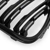 Pair Double Slat Car Front Kidney Grille For BMW X1 E84 2009-2015 Kidney Grill Gloss Black Dual Slat Auto Grill Accessories