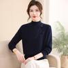 Mom's Winter Cozy Knit Half-High Collar Sweater for Middle-Aged & Elderly Women - Stylish & Warm Base Layer