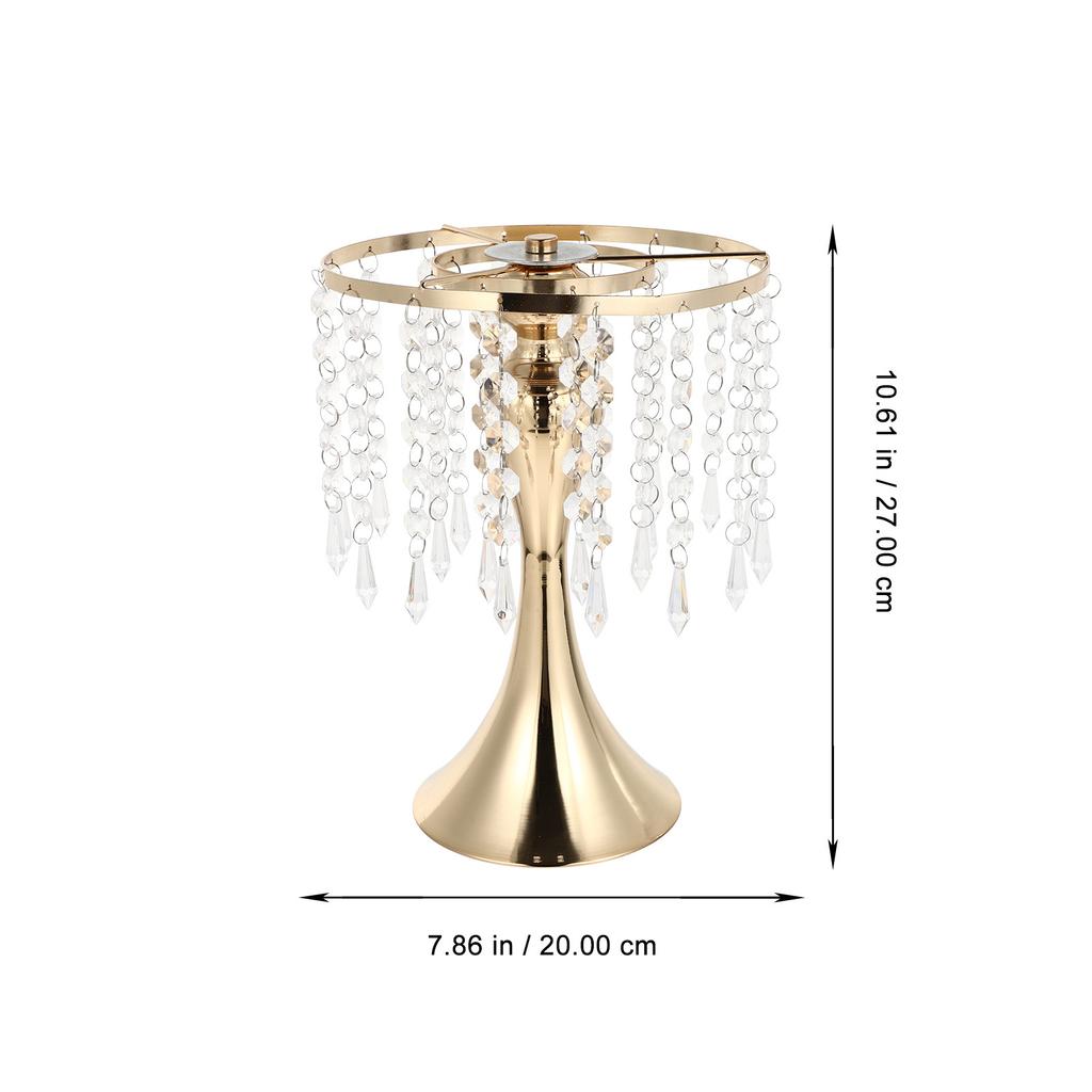 1Pcs Stylish Wedding Candleholder Crystal Curtain Design Exquisite Stand for Party Decor Flower Rack Supply Garden