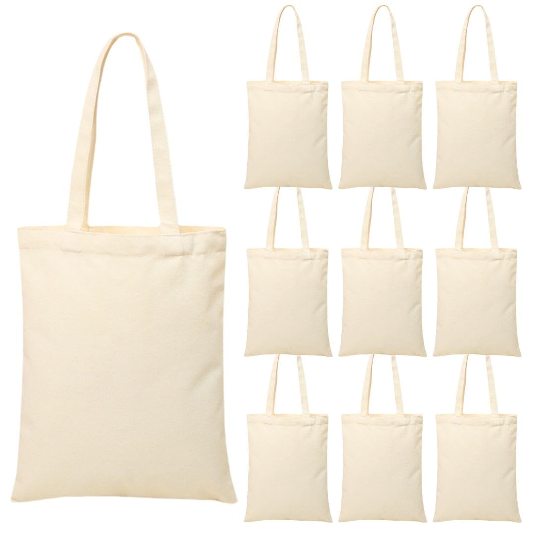 I m so happy Canvas Tote Bags Plain Handbags Eco Bags Shoulder Bags Canvas Cotton Pack of 10 30x35cm A4 Size 8280₽