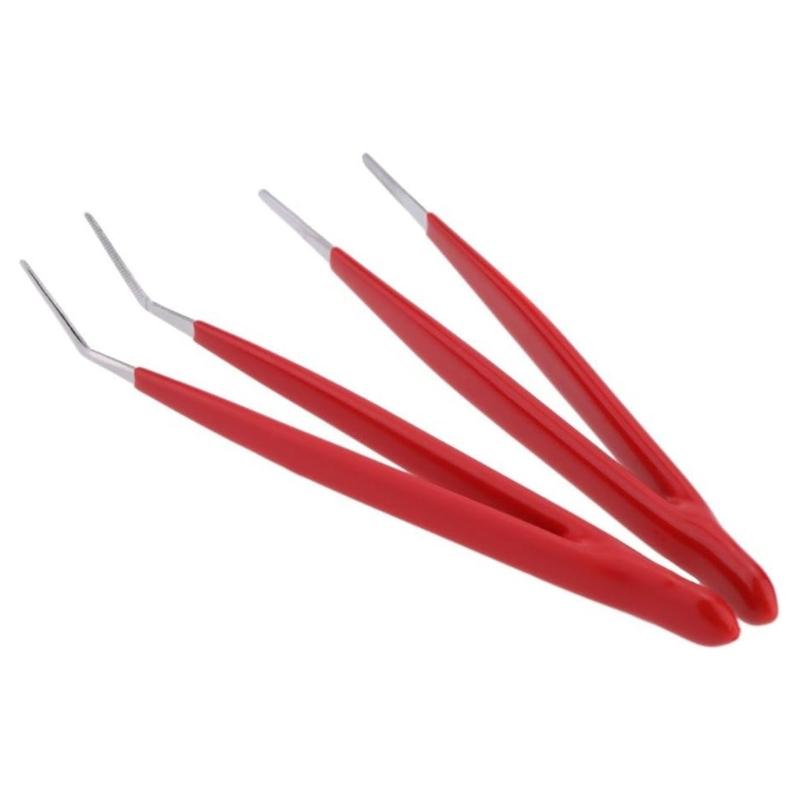 Rutschfeste Pinzette mit gezahnter Spitze Ergonomischer Griff Antistatische Werkstattpinzette Ideal für Präzisionsaufgaben und Handwerk