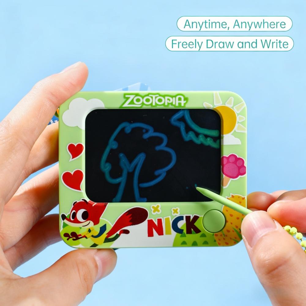 Genuine Zootopia Drawing Board Keychain for Girls Judy Nick Erasable Writing Pad Toy Keychain Clip Birthday Party Favor