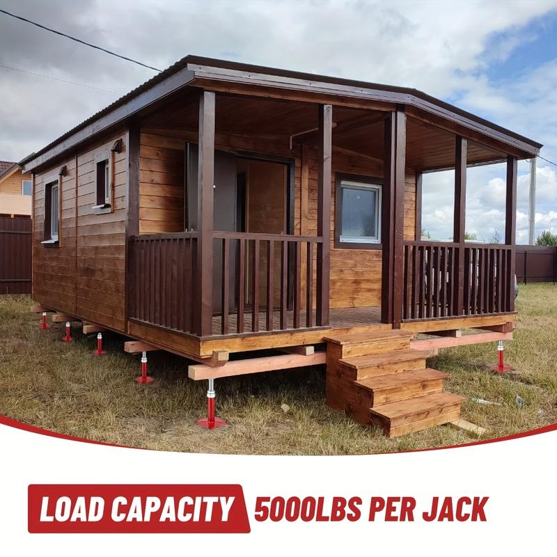 5-8" Adjustable Screw Jacks Post 2/4/8PCS,5000LBS Load Capacity House Floor Foundation Jacks for Basement Floor Leveling