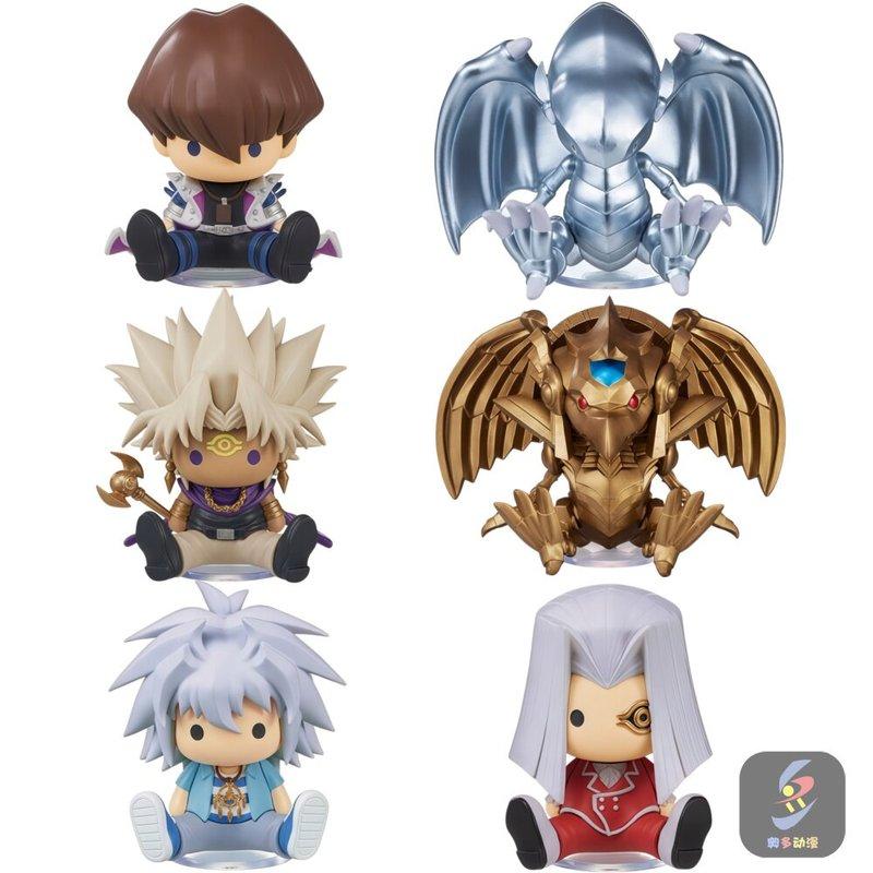 Re Ment Yu Gi Oh Collectible Figure Petadoll Sitting Blue Eyes White Dragon Red Eyes Black Dragon Yami Yugi Anime Display