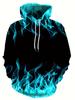 Creative Flame 3D Print Hoodie, Cool Hoodies Child Spring Autumn Pullover Hooded Sweatshirt,Oversized Harajuku Y2k Clothes