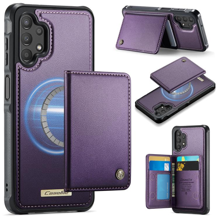 CaseMe Me80 Magnetic RFID Wallet Phone Case For Samsung Galaxy S24 FE 5G, Detachable Multi Card Slot Kickstand Anti-Theft Cover