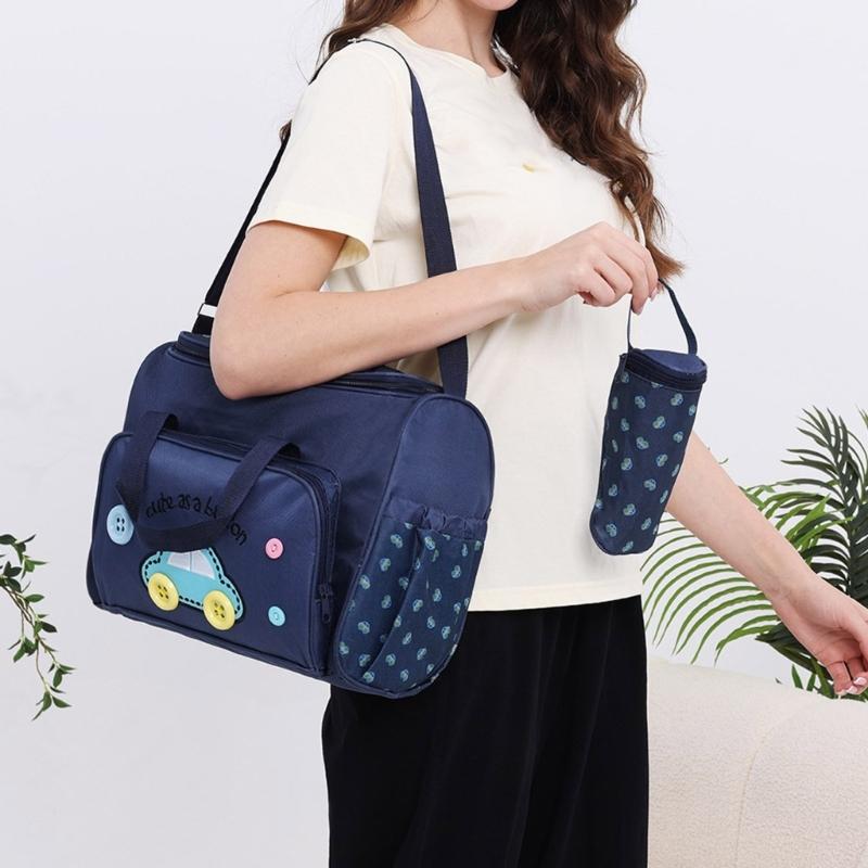 4Pcs Multifunctional Baby Changing Bag Set Spacious and Practical Baby Changing Bag Set for Modern Parenting Needs