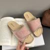 Korean personality irregular thick bottom one-word drag women's summer new fashion outer wear light open-toed muffin cool slippers