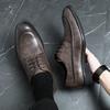 Fashion Fashion Highquality Retro Men's Shoes Casual Dress Leather Shoes Brown Black Formal Business Derby Shoes Luxury Wedding Shoes