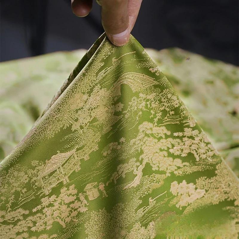 100x150cm Antique Style Jacquard Imitation Acetic Acid Fabric Brocade Satin Silk Fabric Cheongsam Dress Hanfu Horse-face Skirts