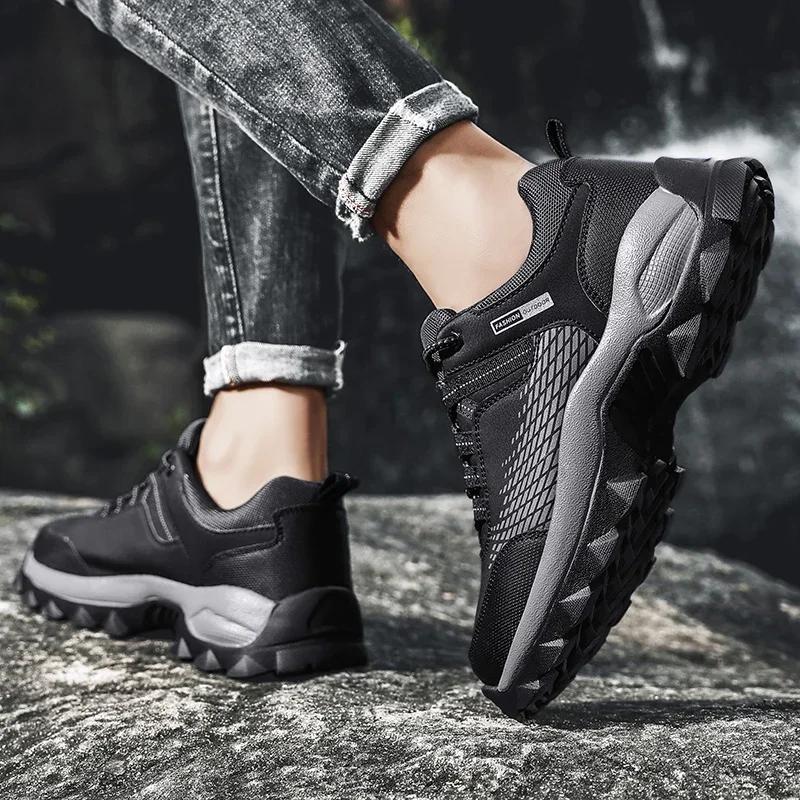 Men Hiking Shoes Waterproof Man Combat Boots Non-Slip Casual Men's Shoes  New Outdoor Wear-resistant Training Sneakers