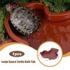 Turtle Feeding Dish Reptile Bathing Pool With Ramp And Basking Terrace Aquarium Ornament For Turtle Bearded Dragon Gecko Yard