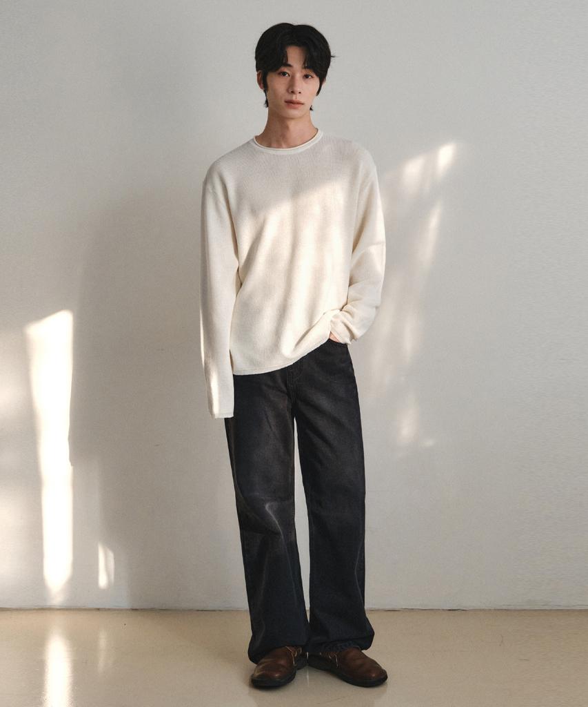 Wednesday Oasis Minimal Hazzi Round Knit_Ivory(Wc26Kn24)