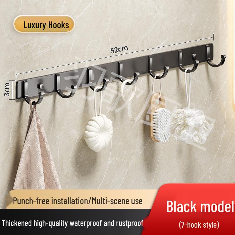 Adhesive Wall-Mounted Bathroom Clothes Hook - No Drill Required