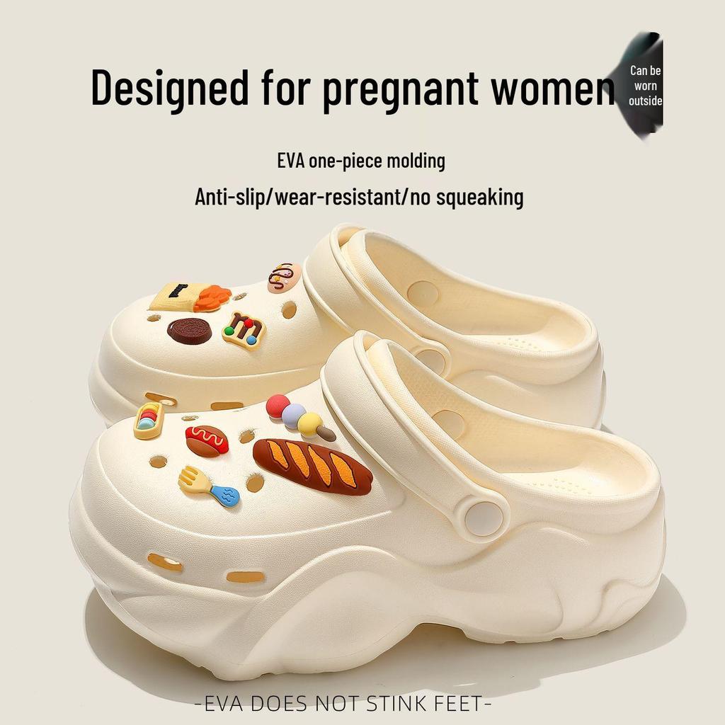 2025 New Summer Women's Crocs: Arch Support, Thick Sole, Eva Outwear, Non-Slip, Soft Sole.