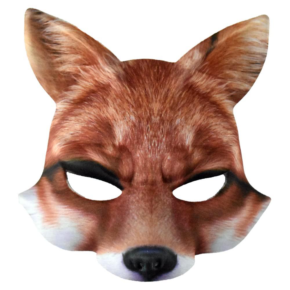 Dierenmasker 3D Realistisch Halve Gezicht Masker Halloween Carnaval Maskerade Verjaardagsfeest Spel Cosplay Kostuum Accessoires Rekwisieten
