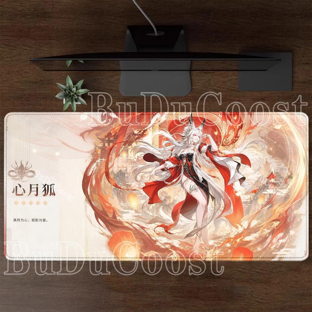 Mousepad New Hsin Wuthering Waves E-Sports XXL PC Gaming Large Non-Slip Base Stitched Edge Keyboard Laptop HD Printing Desk Mat