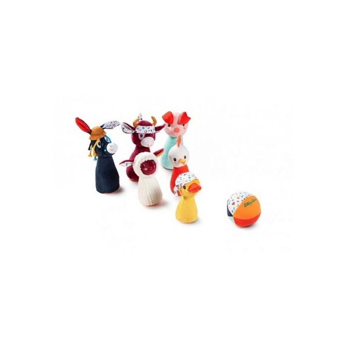 Jeu de quilles Ferme Lilliputiens - Animaux adorables - 23 x 7 cm - Pour enfants dès 6 mois
