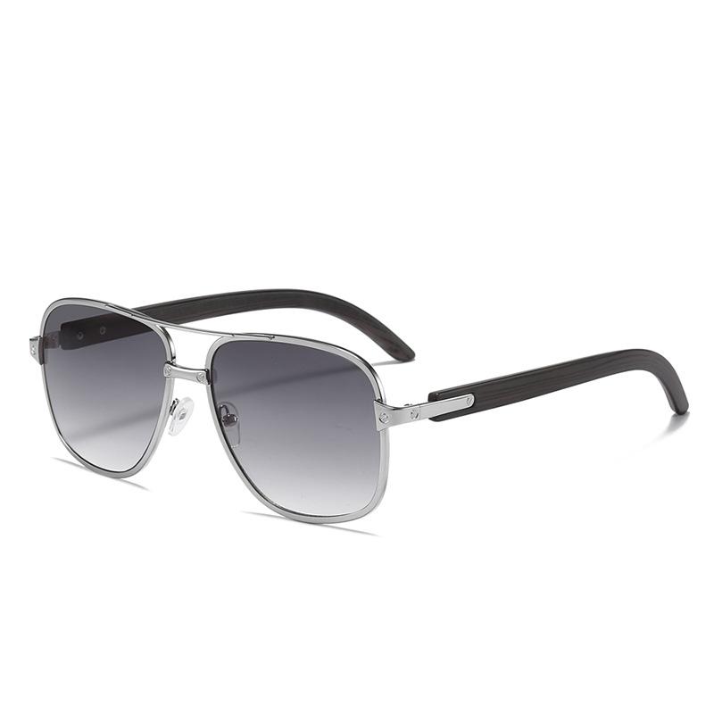 Vintage Box Sunglasses Pilot Double Beam Sunglasses Personalized Internet Celebrity Same Sunglasses new product