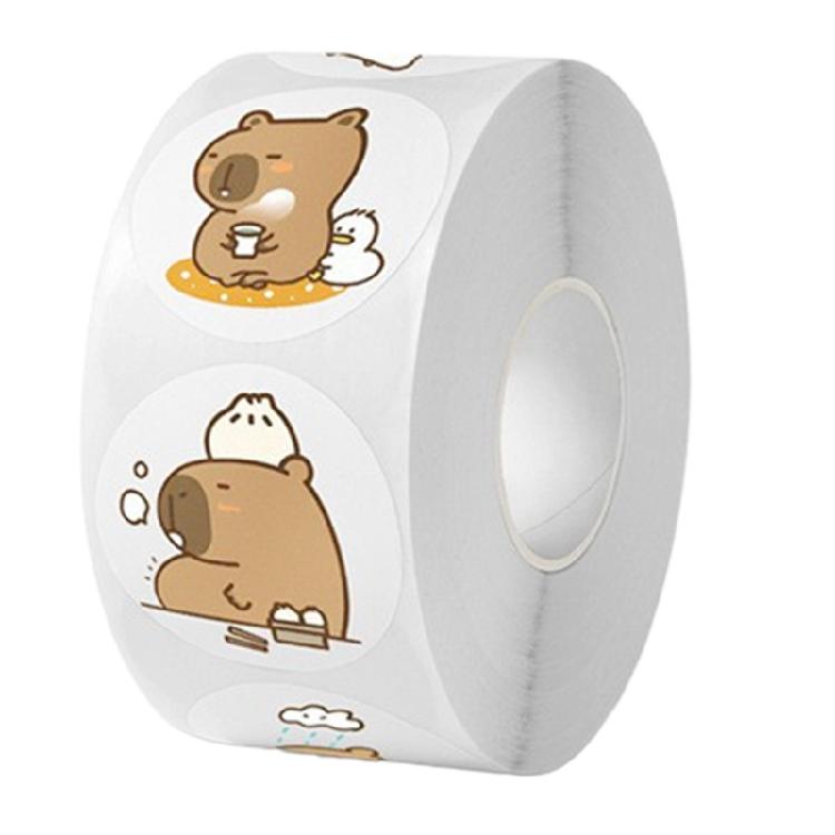 Round Sticker Reward Sticker Scrapbooking Sticker Capybara Labels Sticker Animal Sticker for Festival Celebration 1