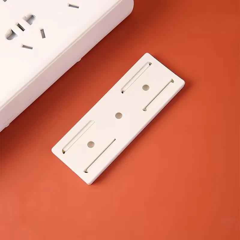 

Самоклеящийся держатель для сетевого фильтра для стола, 1 шт., Подвесной сетевой фильтр, Органайзер для кабелей, Съемный настенный держатель белый