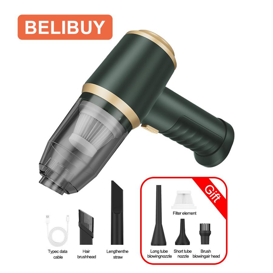 ABS Car Vacuum Cleaner 120W High Power Portable Mini Vacuum Rechargeable Dust Buster Strong Suction for Car Home Office Pet