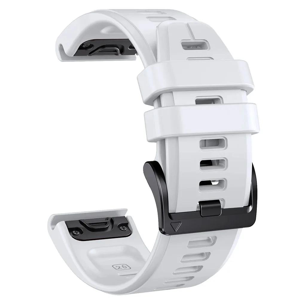 QuickFit 22mm 26mm Silicone Strap for Garmin Fenix 8pro 7 7X E 6X 6 Pro 5 5X Plus Epix/Enduro/Descent Mk2i/Instinct 3 Watchbands
