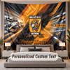Custom Name Text Tapestry Hull FC Personalized Polyester Wall Tapestry For Bedroom And Room