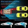 BBTO Blind Spot Car Mirror 4 Pack 360 Degree Glass Traffic Safety Rearview Mirror Rectangle Convex Spot Frameless Adjustable Self Adhesive Angle For