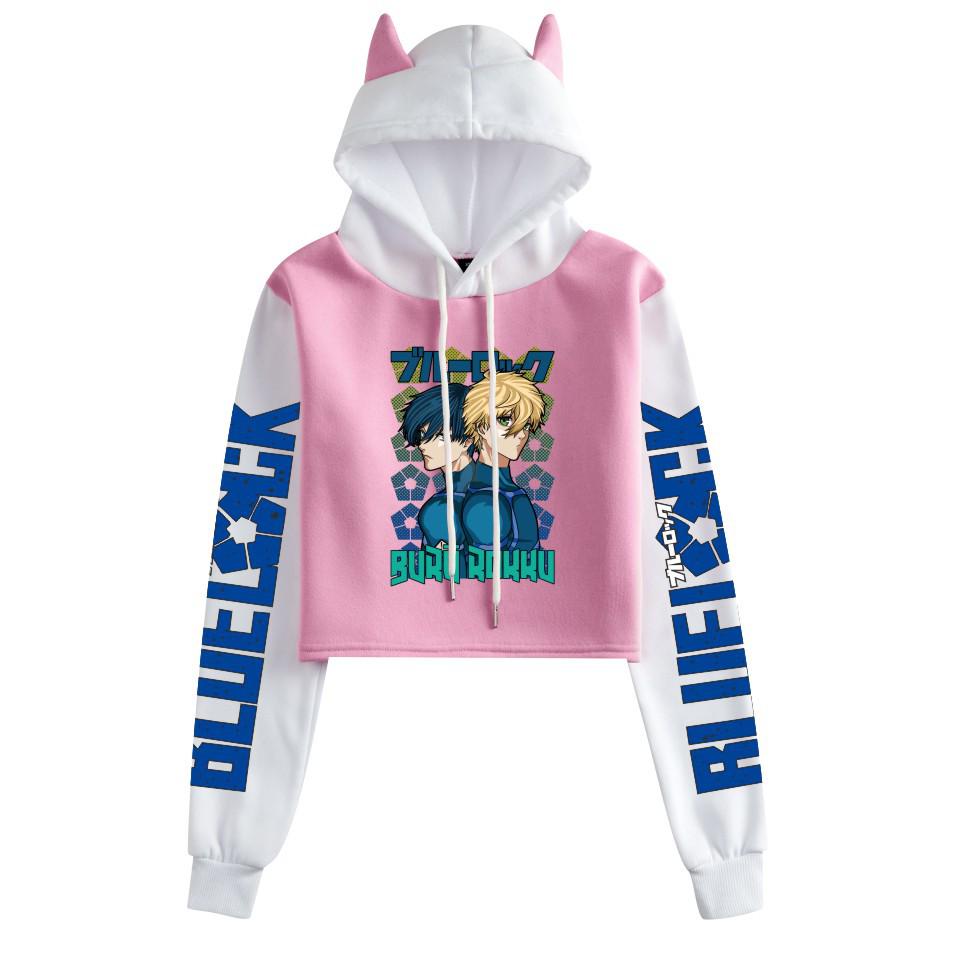 Blue Lock Anime Women's Cat Ear Hoodie - Autumn/Winter Collection