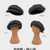 Vintage cloud beret big head circumference painter newsboy hat 2025 new gray large size duck tongue octagonal hat
