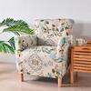 Floral Armchair Cover Nordic Elastic Bar Tub Club Chair Covers for Living Room Stretch Single Sofa Slipcover Home Counter Hotel