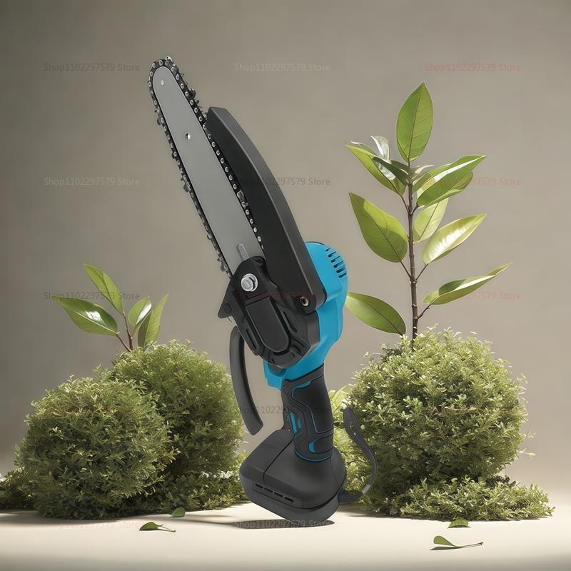 6 Inch Brushless Cordless Electric Chain Saw Portable Tree Branch Cutting Tool 21V Battery Woodworking Garden Logger(No Battery)
