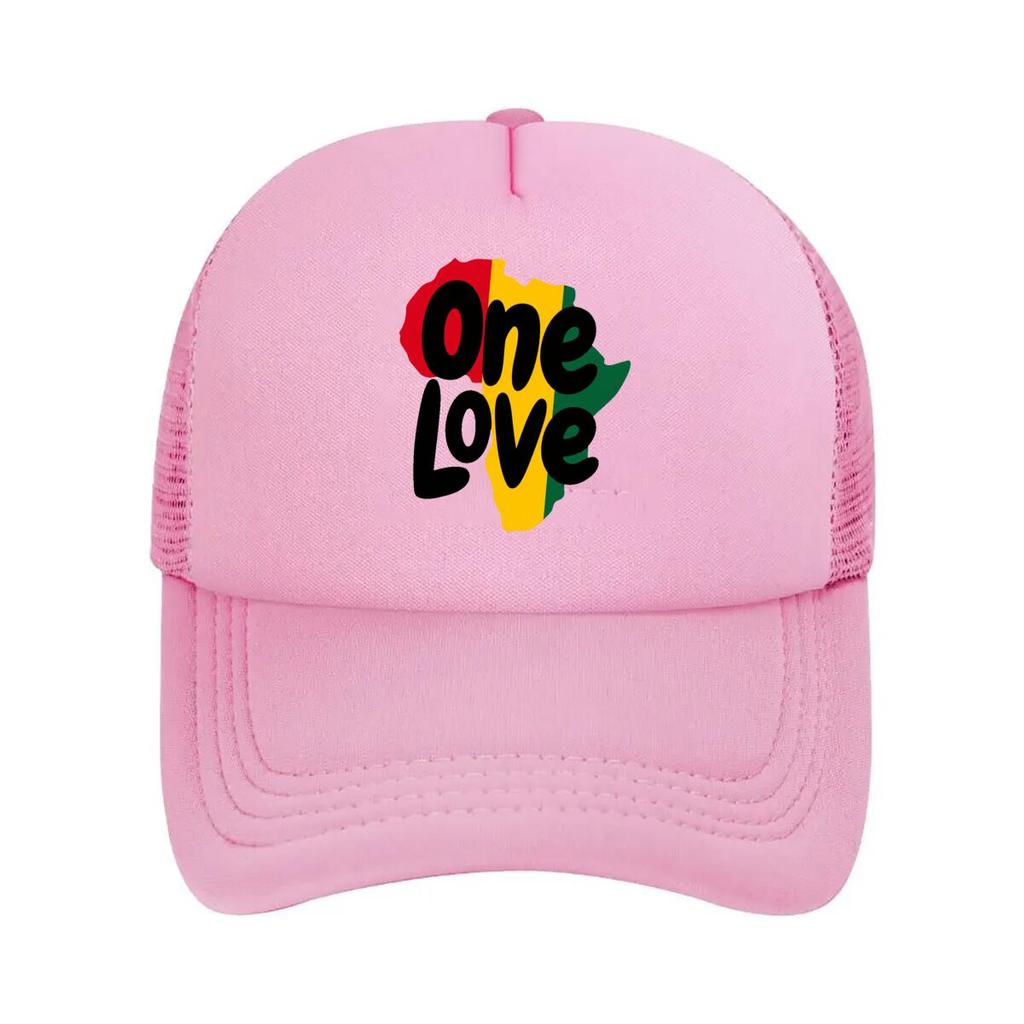 One Love African Map Rasta Mesh Baseball Cap Hip Hop