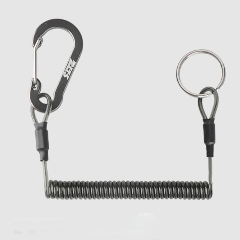 Steel Wire Retractable Spring Lanyard Retractable Fishing Lanyard Fishing Tackle 1m-0.2cm wire