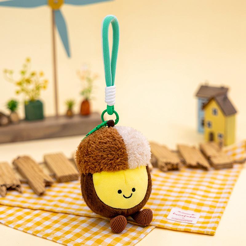 Nut Series Charms: Cute Pea & Pistachio Keychain Ornaments -