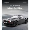 1/22 Dodge Challenger Redeye Hellcat Super Muscle Sportbil Legering Metall Gjuten Bilmodell Ljud & Ljus Samling Hobbys Gåva