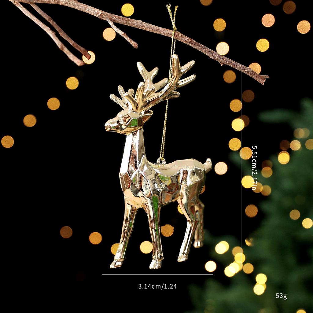 Creative Gold Christmas Hanging Decoration Angel Snowflake Butterfly Dragonfly Christmas Tree Ornament Festival Favors Shopwindo