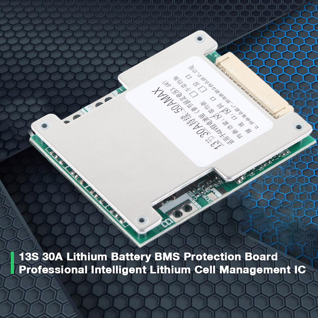 13S 30A Lithium Battery Charging Protection Board BMS PCB with Balance Charging