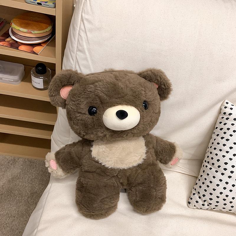 3D Cartoon Teddy Bear Plush Backpack for Girls