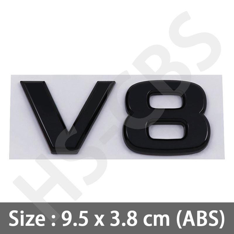 

3D ABS Chrome V8 Letters Car Fender Badge Sticker V8 Emblem Badge Logo Car Styling Accessories
