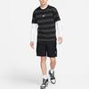 Nike Men's Black Short-Sleeve T-Shirt with Logo Stripe and Breathable Crew Neck